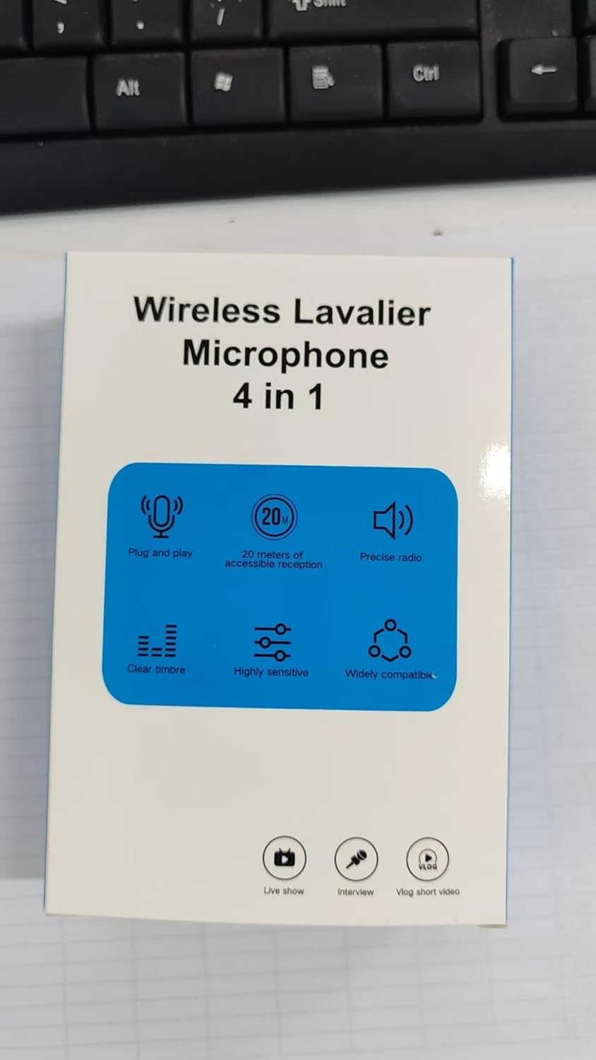 CKOKC Wireless Microphone for iPhone - Android Phone and Laptop PC, USB Microphones for Podcasting, Lavalier Microphone for Interview Video Vlog YouTube