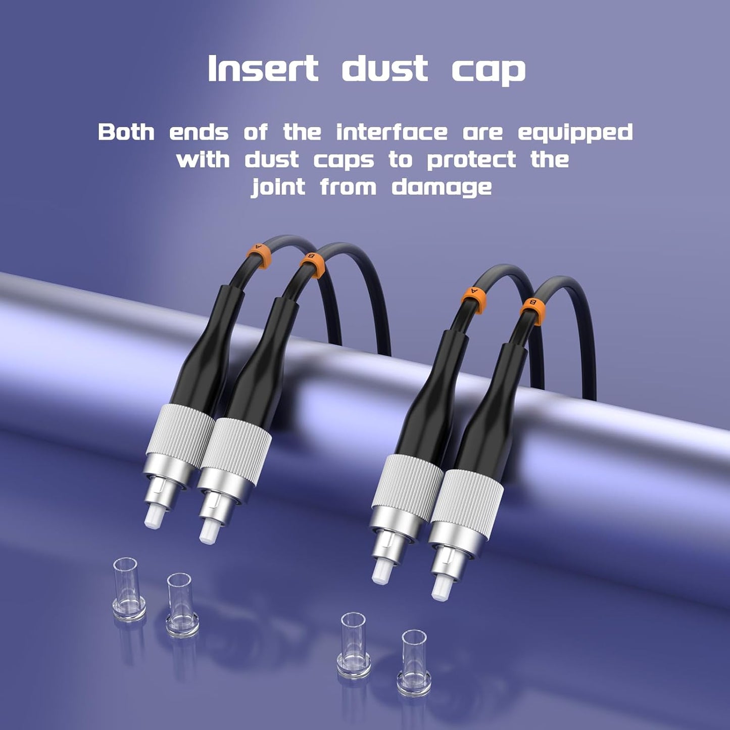 Buacoz 200 Meters LC to LC UPC Outdoor Armored Fiber Patch Cable, 9/125um Single Mode Duplex Fiber Optic Internet Cables, Jumper Optical Patch Cord, (200M/656ft), TPU Black