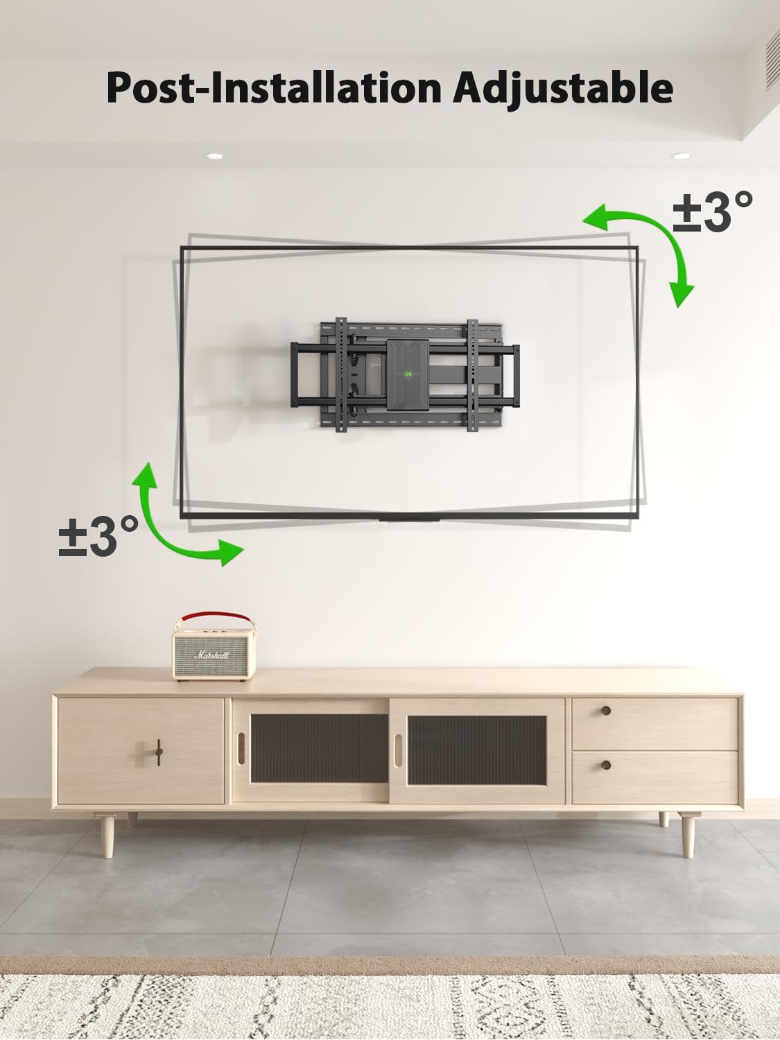 USX MOUNT Long Arm TV Wall Mount for Most 42-90 Inch TV up to 150 Lbs, 40 Inch Extension Full Motion TV Mount Swivel Tilt, Wall Mount TV Bracket Fit Wood Stud up to 24 Inch, Max VESA 800x400mm, XML035