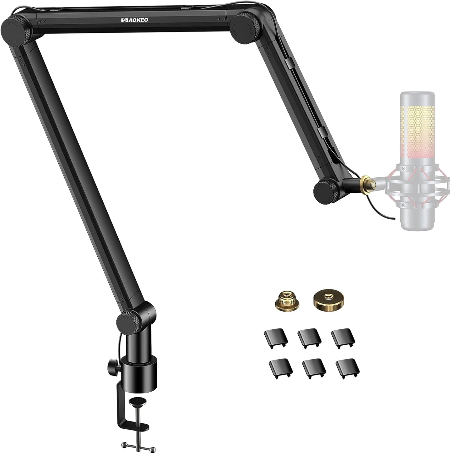 Microphone Arm,Aokeo AK-35 Microphone Desk Stand-Microphone Suspension Boom Scissor Arm Stand For Blue Yeti,Blue Snowball iCE,QuadCast,Elgato