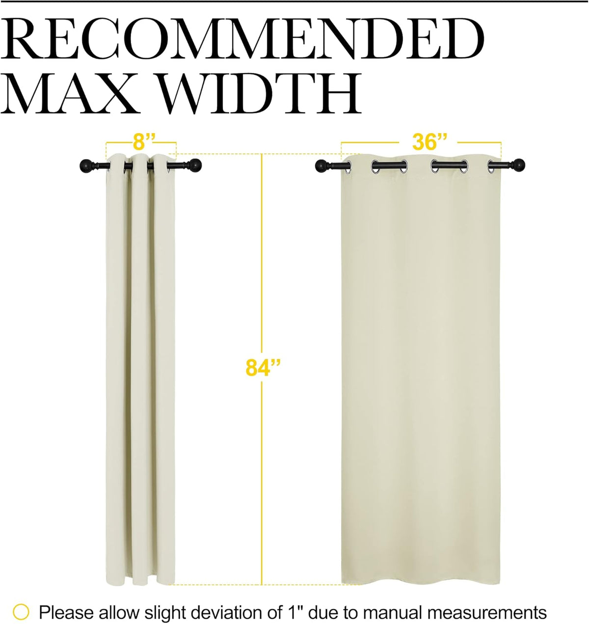 NICETOWN Blackout Curtains 2 Panels for Bedroom- Thermal Insulated Grommet Blackout Curtains 63 Inches Long for Living Room/Kitchen Rideaux occultants (2 Panels, W42 x L63 -Inch,Grey) - PuriLite
