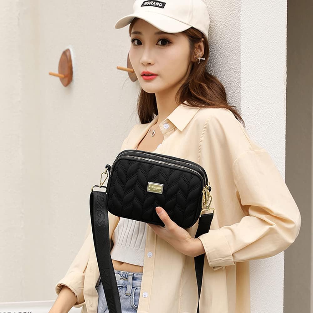 YANAIER Crossbody Bag for Women Small Cell Phone Purse Quilted Shoulder Bag Wallet For Gilrs