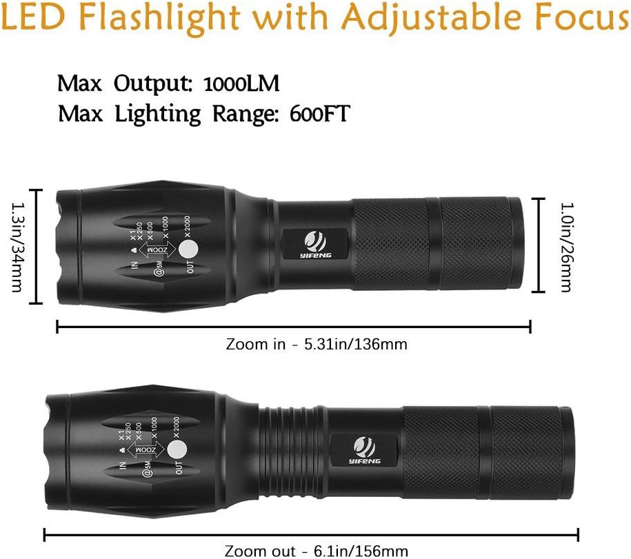 Flashlight Rechargeable 5 Modes of 10000 High Lumen,IPX6 Waterproof Flashlight,LED Flashlight Ultra Bright,Portable Flashlight for Outdoor Activities Such as Camping,Cycling,Mountain