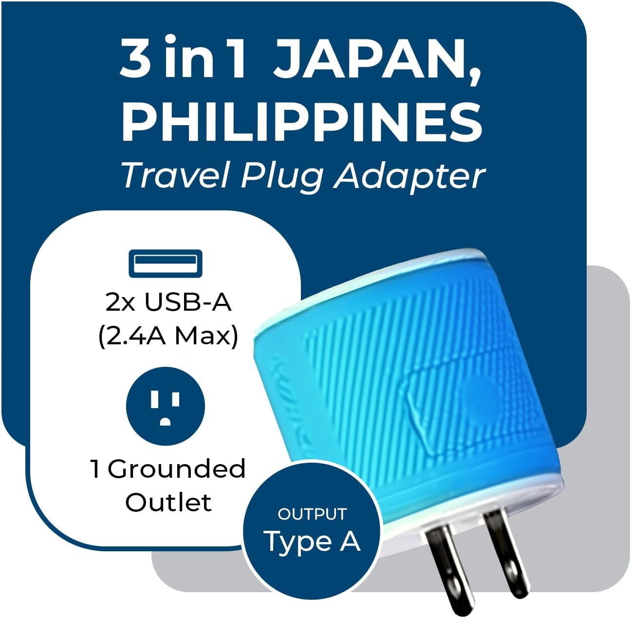 OREI South Africa, Botswana, Namibia Travel Plug Adapter with Dual USB - USA Input - Type M (U2U-10L), Will work with Cell Phones, Camera, Laptop, Tablets, iPad, iPhone