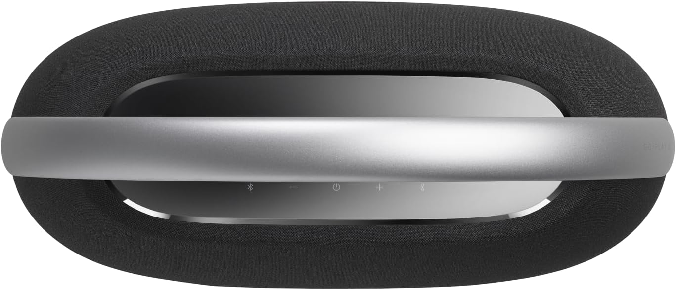 Harman Kardon Go + Play 3 - Portable Bluetooth Speaker with Aluminum Handle & USB Charging Port - Black