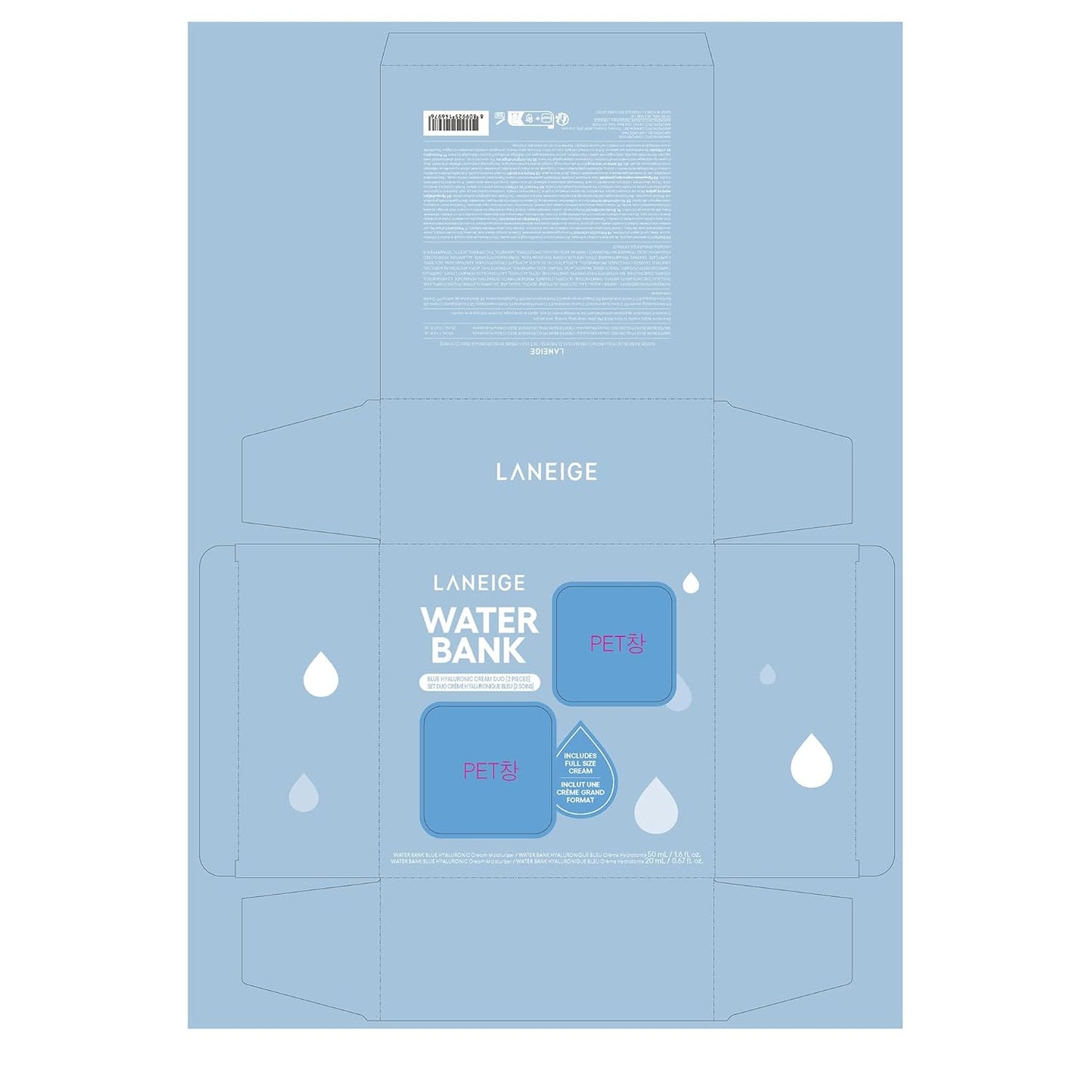 LANEIGE Water Bank Blue Hyaluronic Cream Moisturizer: Hydrating Korean Face Cream with Squalane & Ceramide for Skin Barrier Support, Dermatologist-Tested