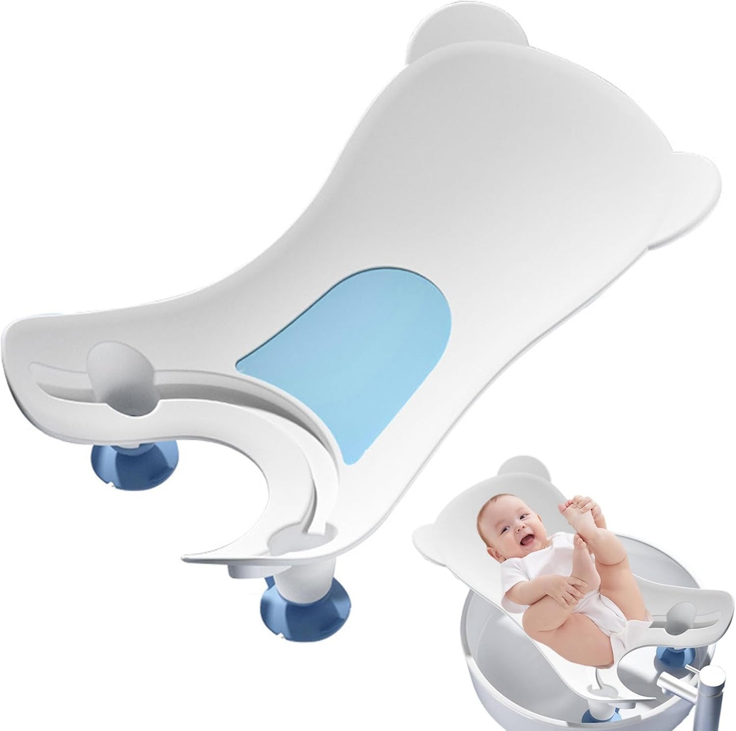 Baby Bathtub for Sink Baby Sink Bath with Suction Cup, Portable Ergonomic Design Bath, Safe PP Buttock Support Washing Tool for Counter Bathtub