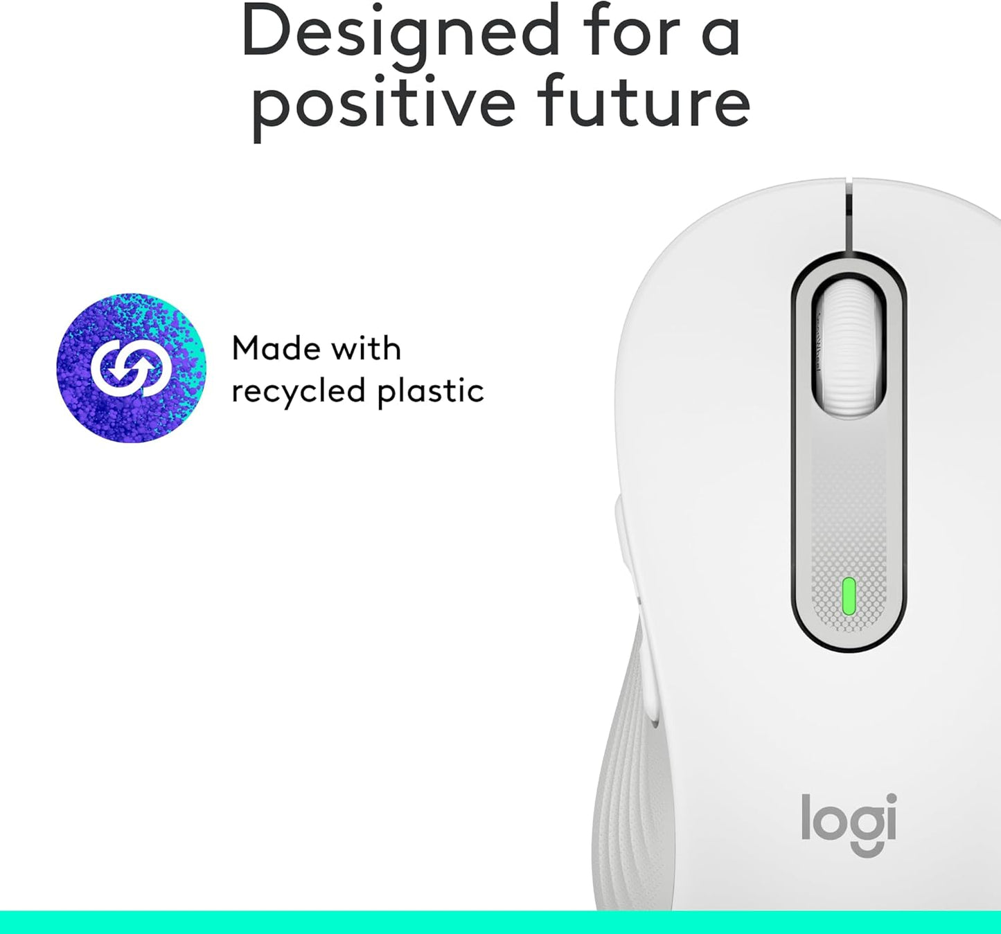 Logitech Signature M650 L Full Size Wireless Mouse - For Large Sized Hands, 2-Year Battery, Silent Clicks, Customizable Side Buttons, Bluetooth, for PC/Mac/Multi-Device/Chromebook - Black
