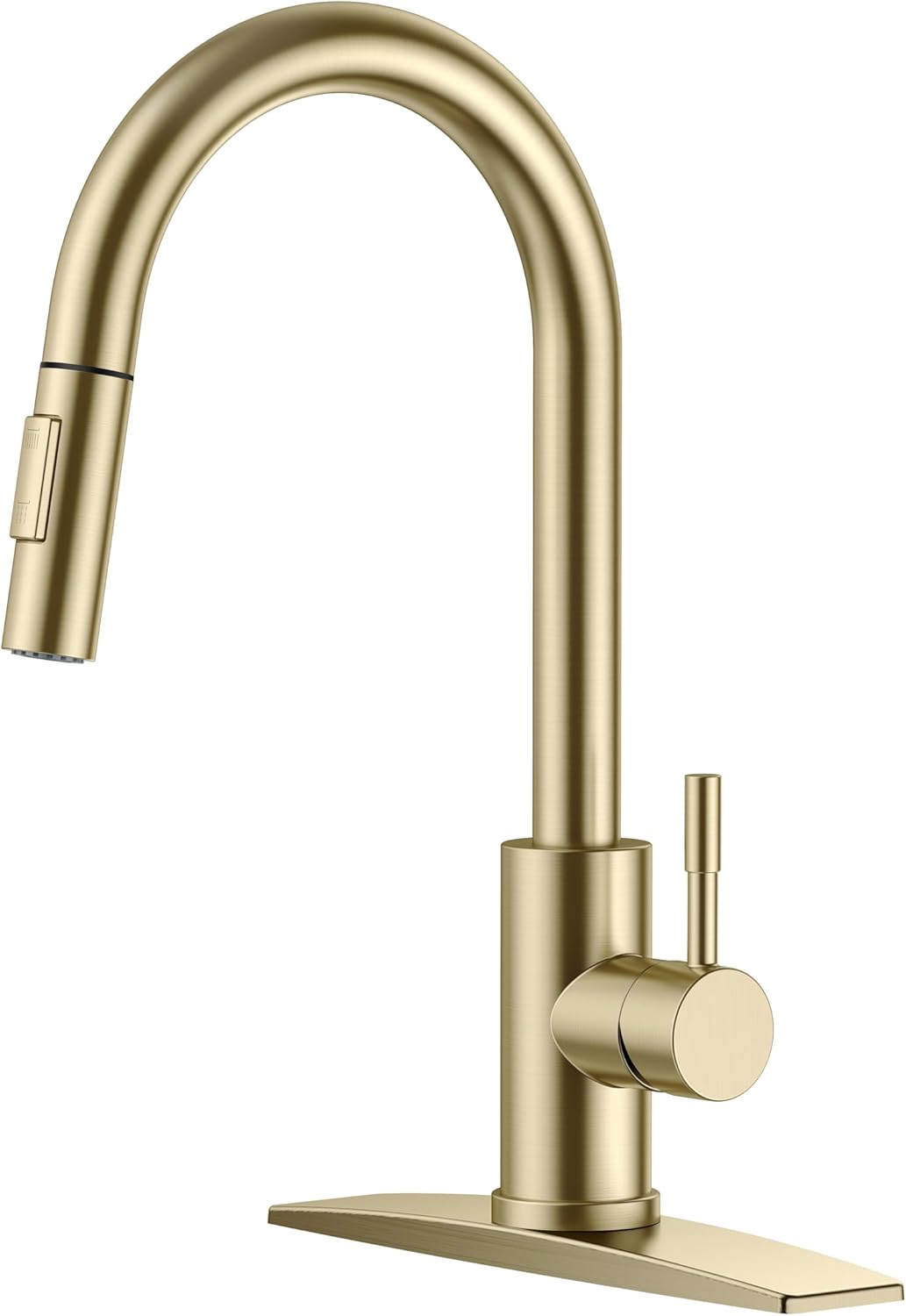 FORIOUS Kitchen Faucet with Pull Down Sprayer, Stainless Steel Single Handle Classic Sink Faucet 1 Or 3 Hole, Dual Function Faucet for Farmhouse, Camper, Laundry, Rv, Bar, Mattle Black