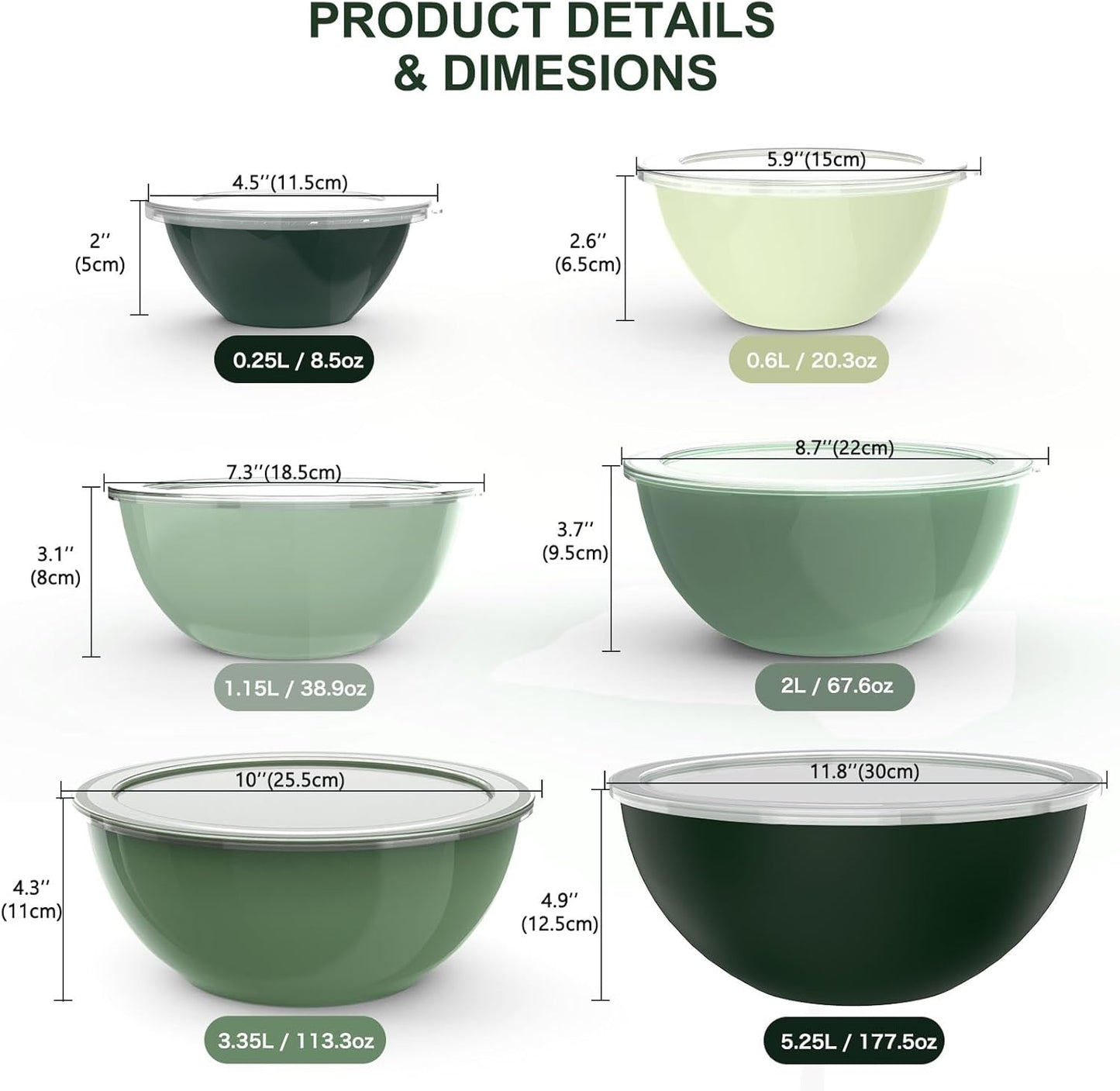 Purilite Select Plastic Mixing Bowl Set