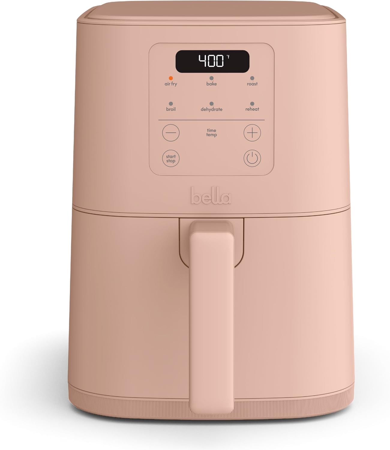 bella 4Qt Slim Air Fryer, Fits-anywhere Kitchenware, EverGood Ceramic Nonstick Coating, Adjustable Temperature, 6 Preset Cooking Options, 60 Min Auto Shutoff w Audible Tone, 3.3lb Capacity, Surf