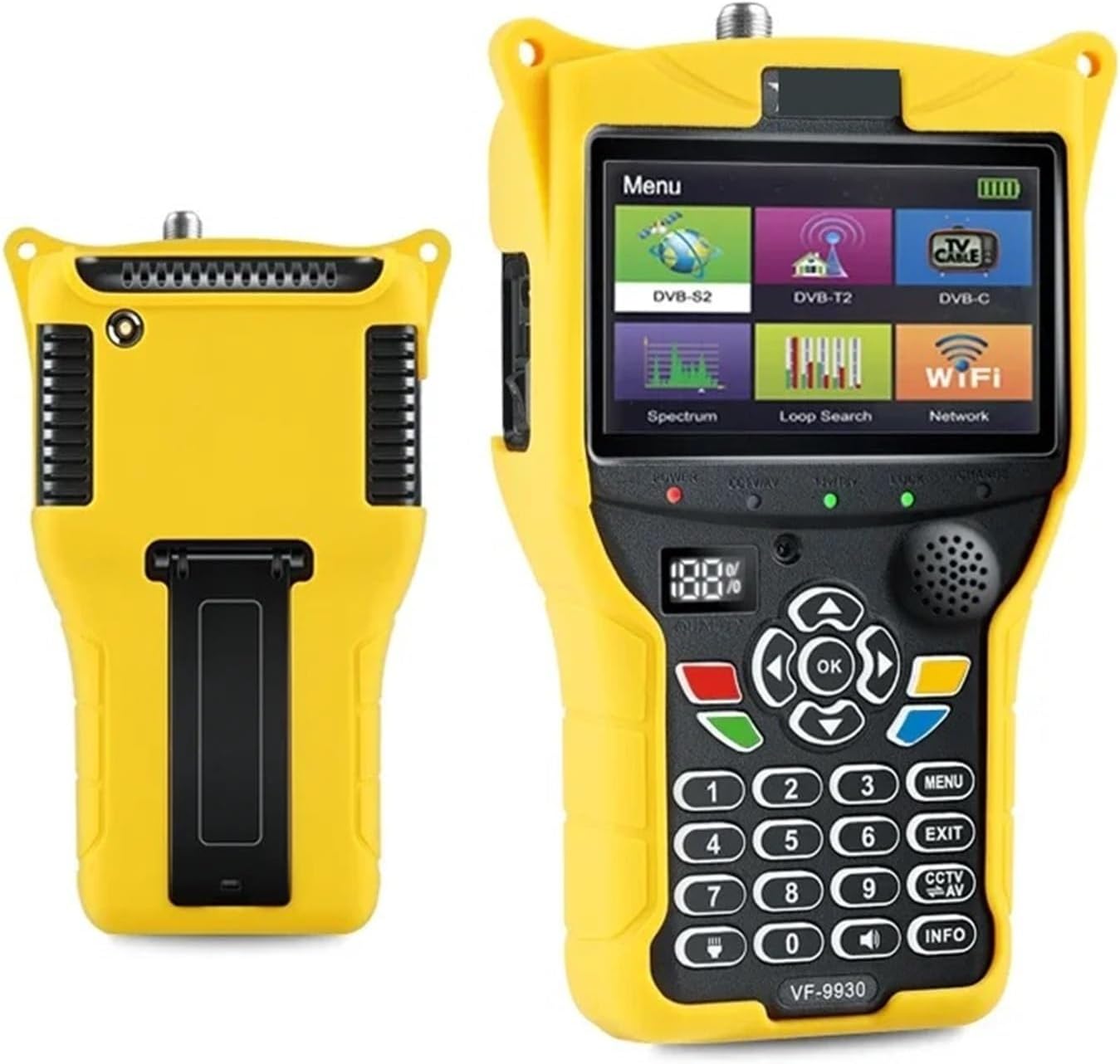 VF 9930 DVB-S2/T2 Satellite TV Finder Receptores De Tv HD Satellite Receptor Meter Signal Test 4.3 Inch LCD for Dish Network Directv(VF9930 No CCTV)