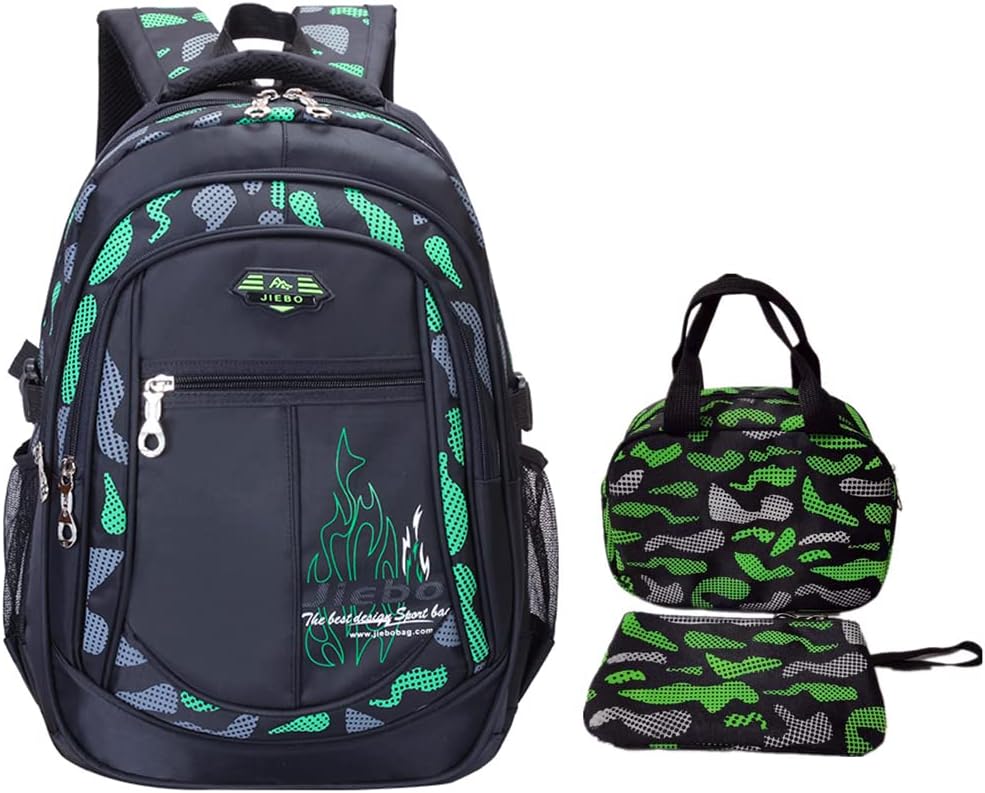 Blue-Camouflage Backpacks for Boys School Elementary, Camouflage Boys School Bags Capacity Bookbags