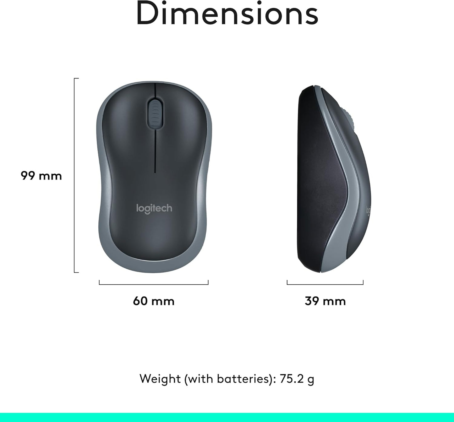Logitech MK295 Wireless Mouse & Keyboard Combo with SilentTouch Technology, Full Numpad, Advanced Optical Tracking, Lag-Free Wireless, 90% Less Noise - Graphite