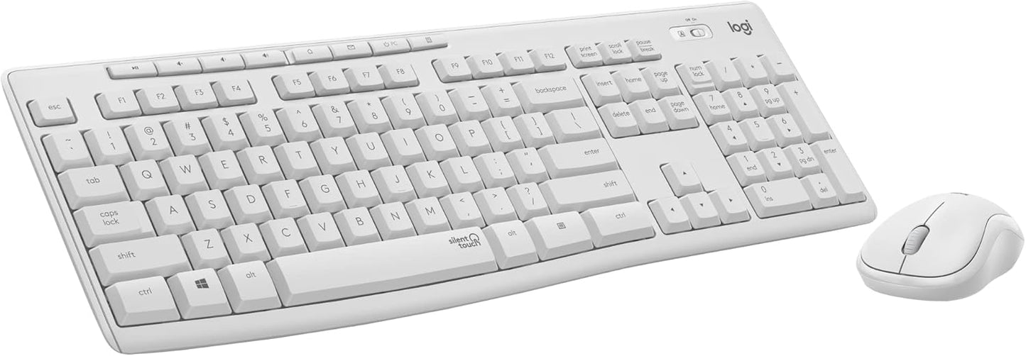Logitech MK270 Wireless Keyboard and Mouse Combo for Windows, 2.4 GHz Wireless, Compact Mouse, 8 Multimedia and Shortcut Keys, 2-Year Battery Life, for PC, Laptop - Rose