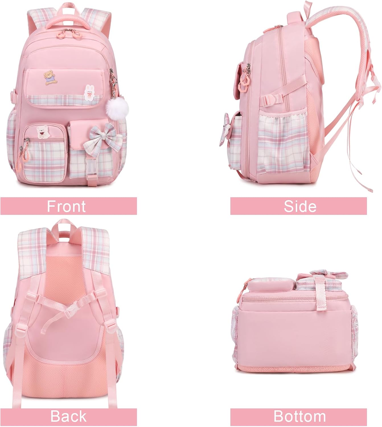 ACESAK Girls Backpack - 3PCS Backpack for Girls Cute School Backpacks for Girls Kindergarten