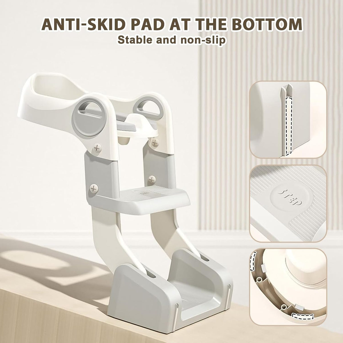 Infant Toilet Seat, Non-Slip Steps for Learning, Home Use Baby Supplies Travel Bathroom Nursery