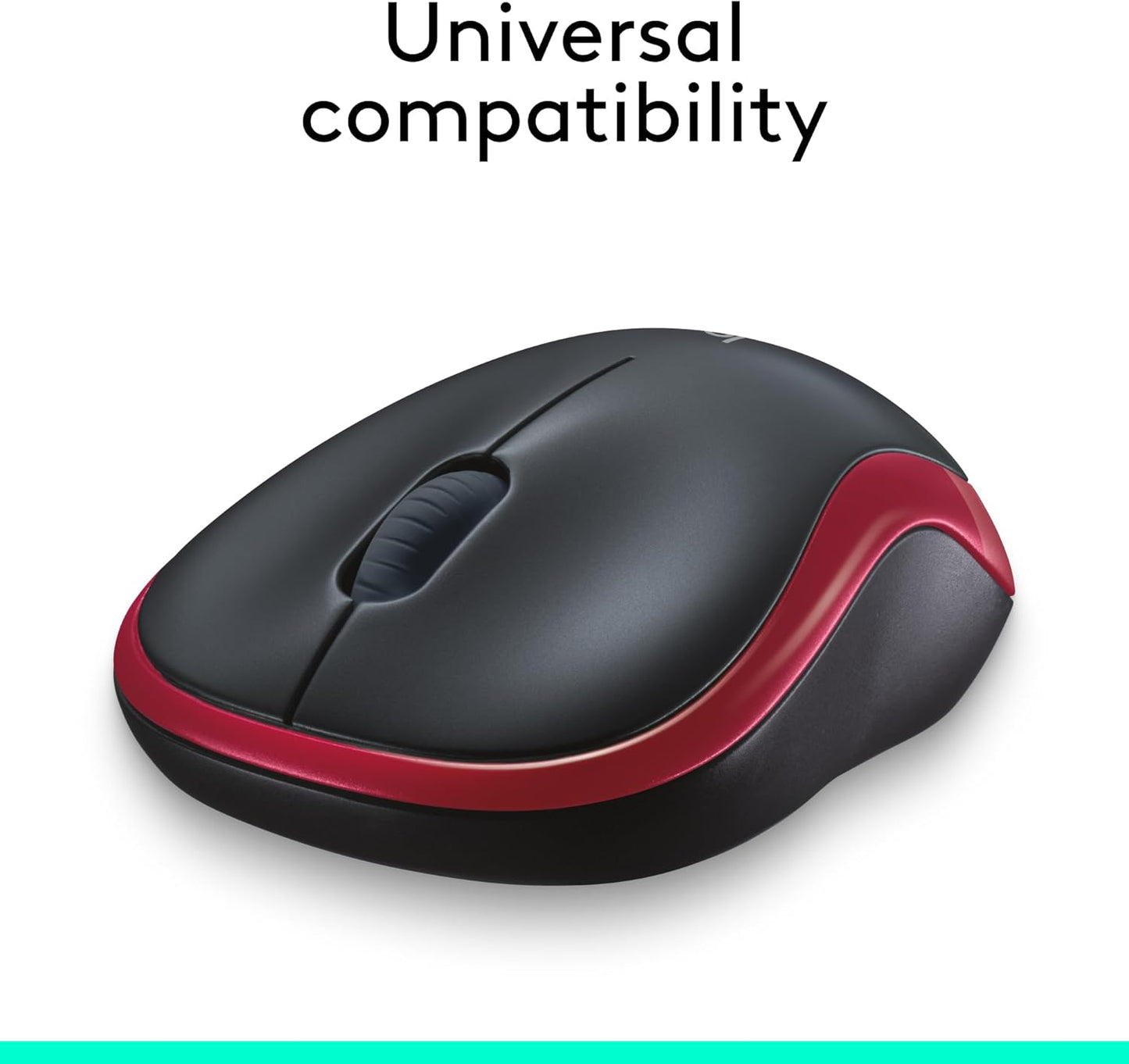 Logitech M185 Wireless Mouse, 2.4GHz with USB Mini Receiver, 12-Month Battery Life, 1000 DPI Optical Tracking, Ambidextrous, Compatible with PC, Mac, Laptop - Black