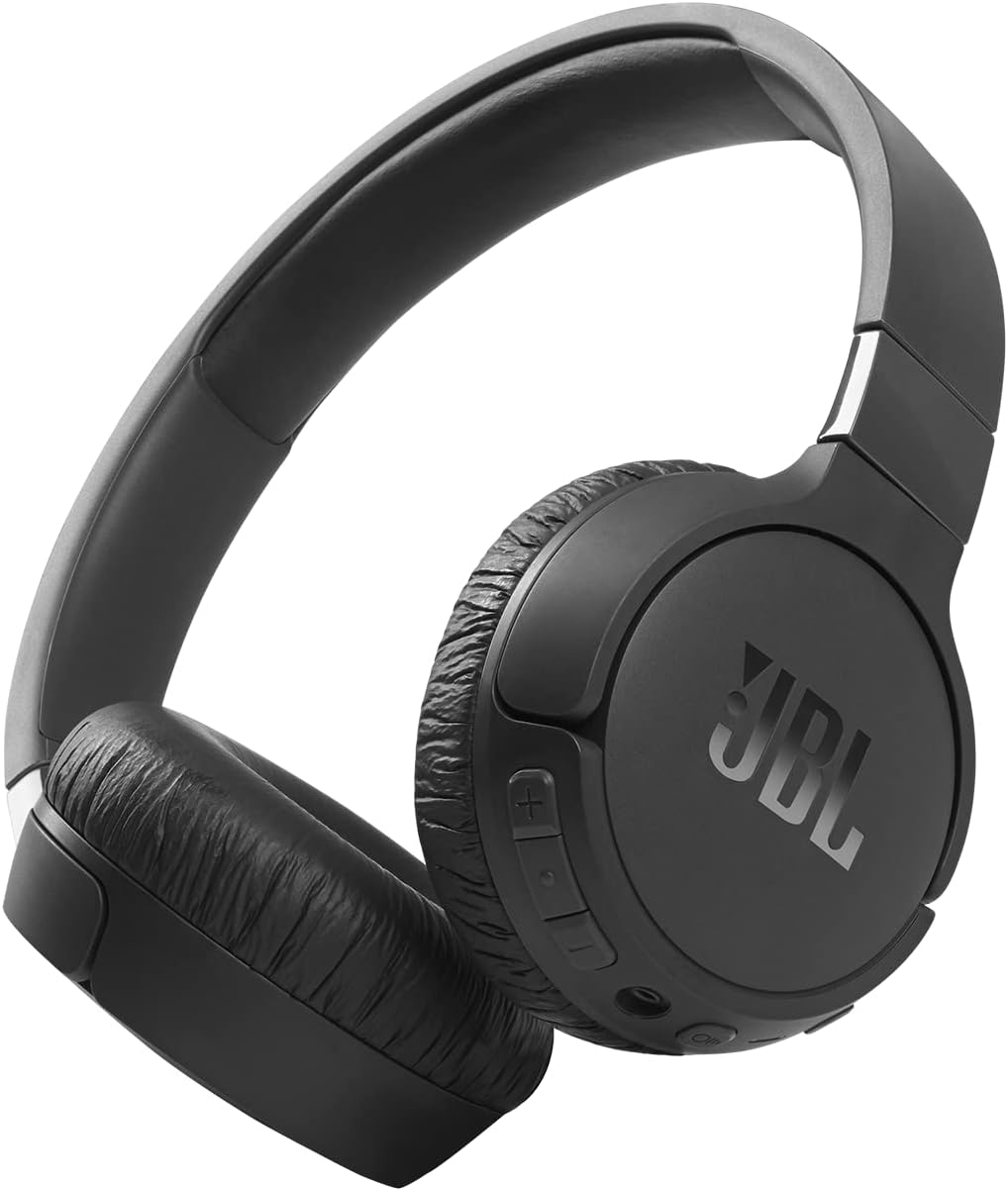 JBL Tune 670NC - Adaptive Noise Cancelling with Smart Ambient Wireless On-Ear Headphones, Up to 70H Battery Life with Speed Charge, Lightweight, Comfortable and Foldable Design (Black)