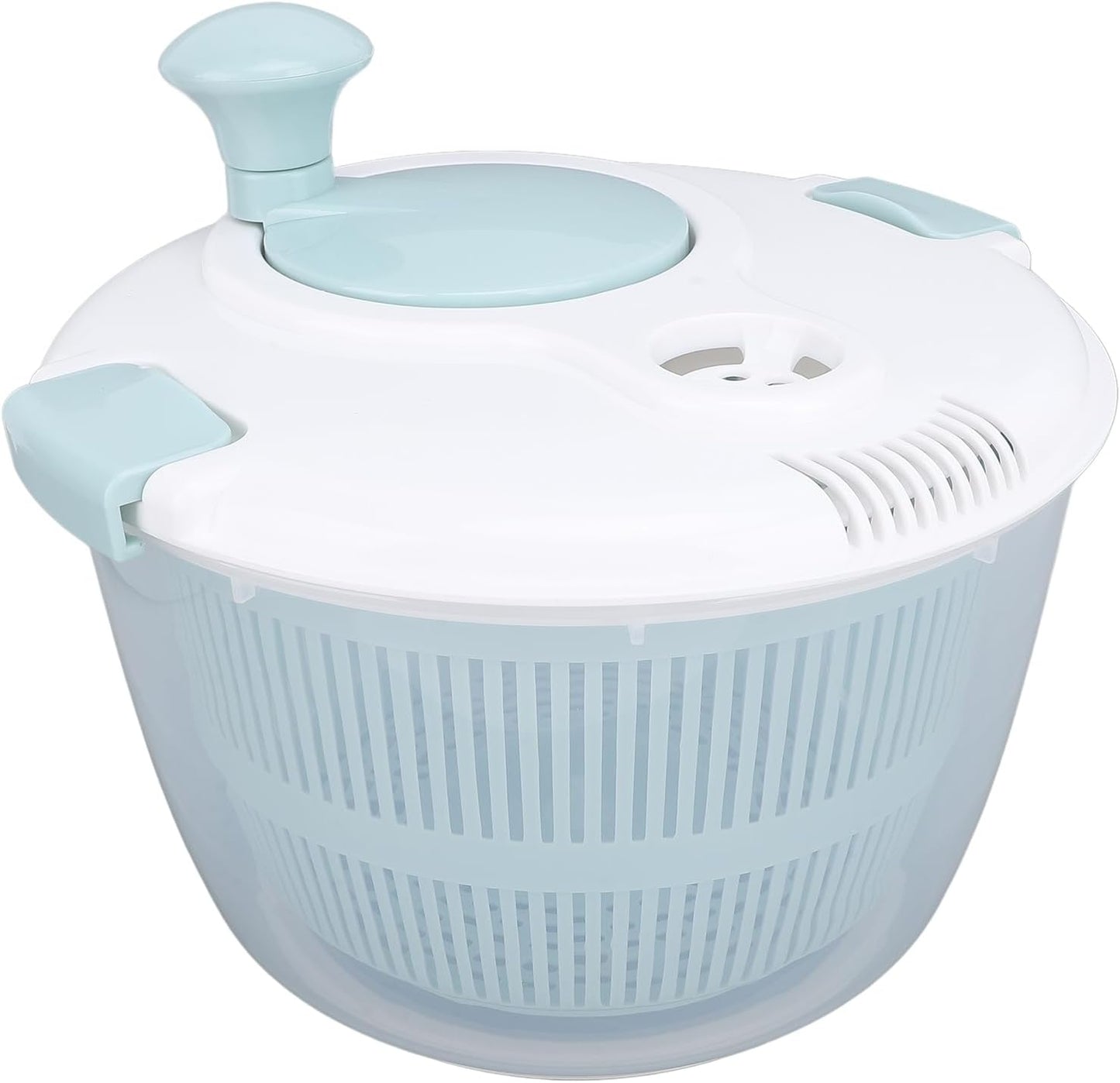 Fruit Washer Spinner, 5L Salad Spinner, 5.3 Quart Lettuce Spinner, Fruit Dryer Spinner, Salad Dryer for Washing, and Draining Greens, Fruits, and Vegetables, Blue