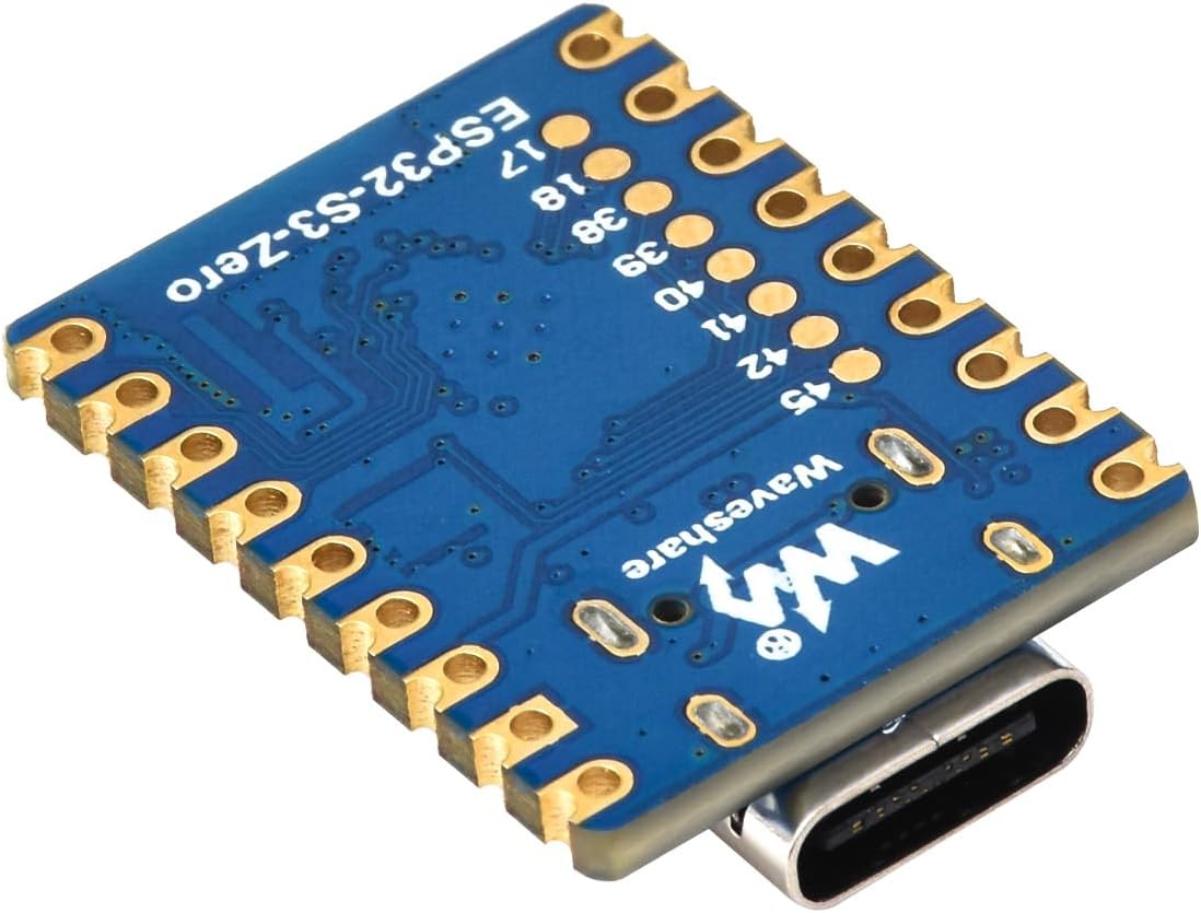 Waveshare 3PCS ESP32-S3 Mini Development Board, Based On ESP32-S3FH4R2, Onboard Multi-Function GPIO Pins, Dual-Core Processor, 240MHz Running Frequency,Microcontroller