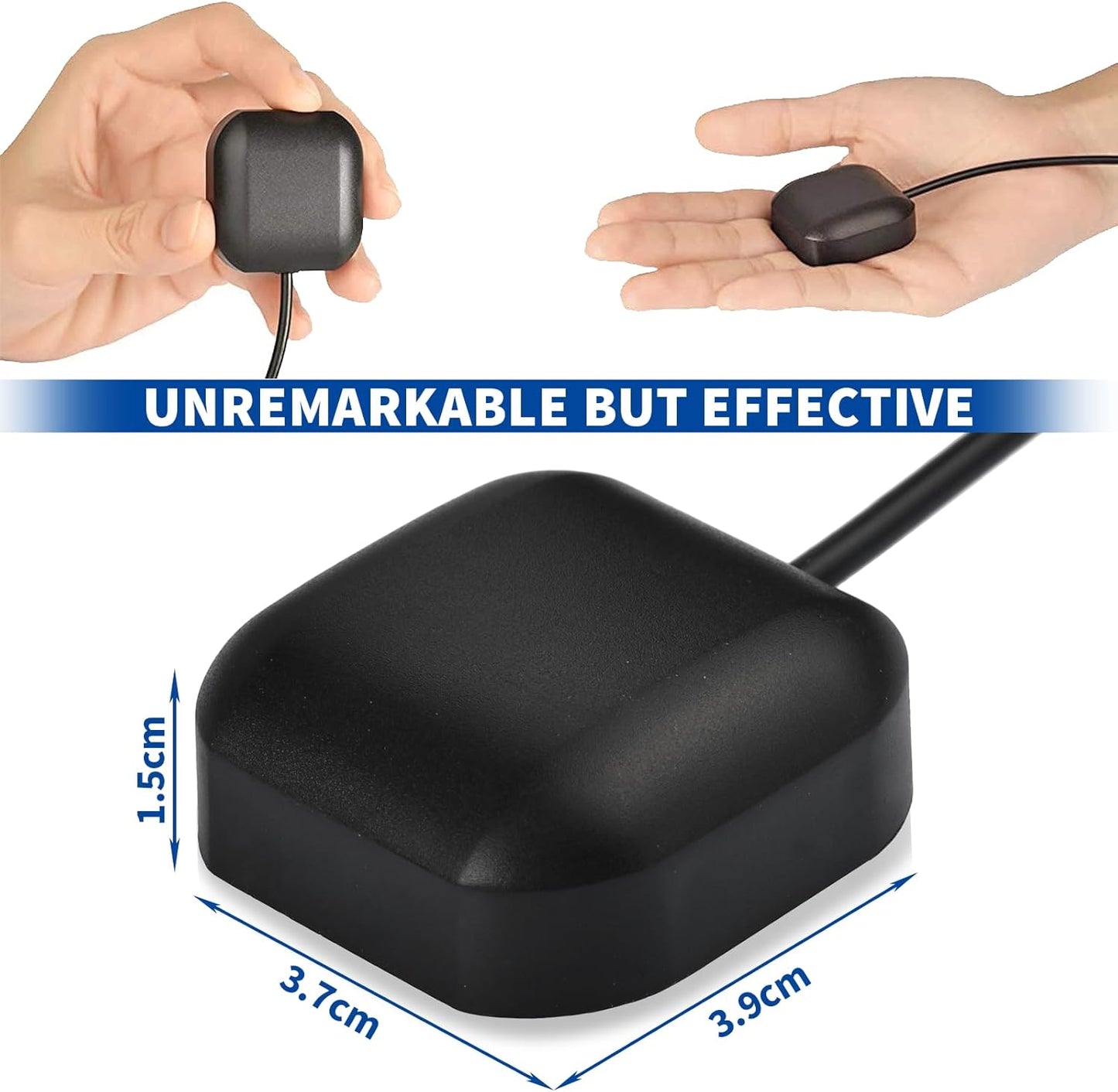 Bingfu Vehicle GPS Navigation Antenna Active GPS Antenna with Fakra C Right Angle Connector Compatible with Car Truck GPS Navigation Receiver System Factory DVD Stereo Head Unit