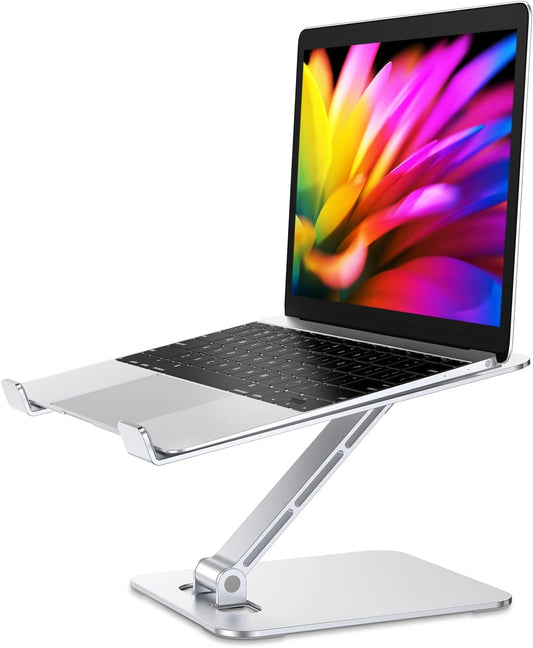 Zewwen Laptop Stand for Desk, Ergonomic Adjustable Foldable Computer Stand with Heat-Vent, Aluminium Alloy Laptop Riser Compatible with MacBook Air, Pro, Dell XPS, Samsung, 10”-16"