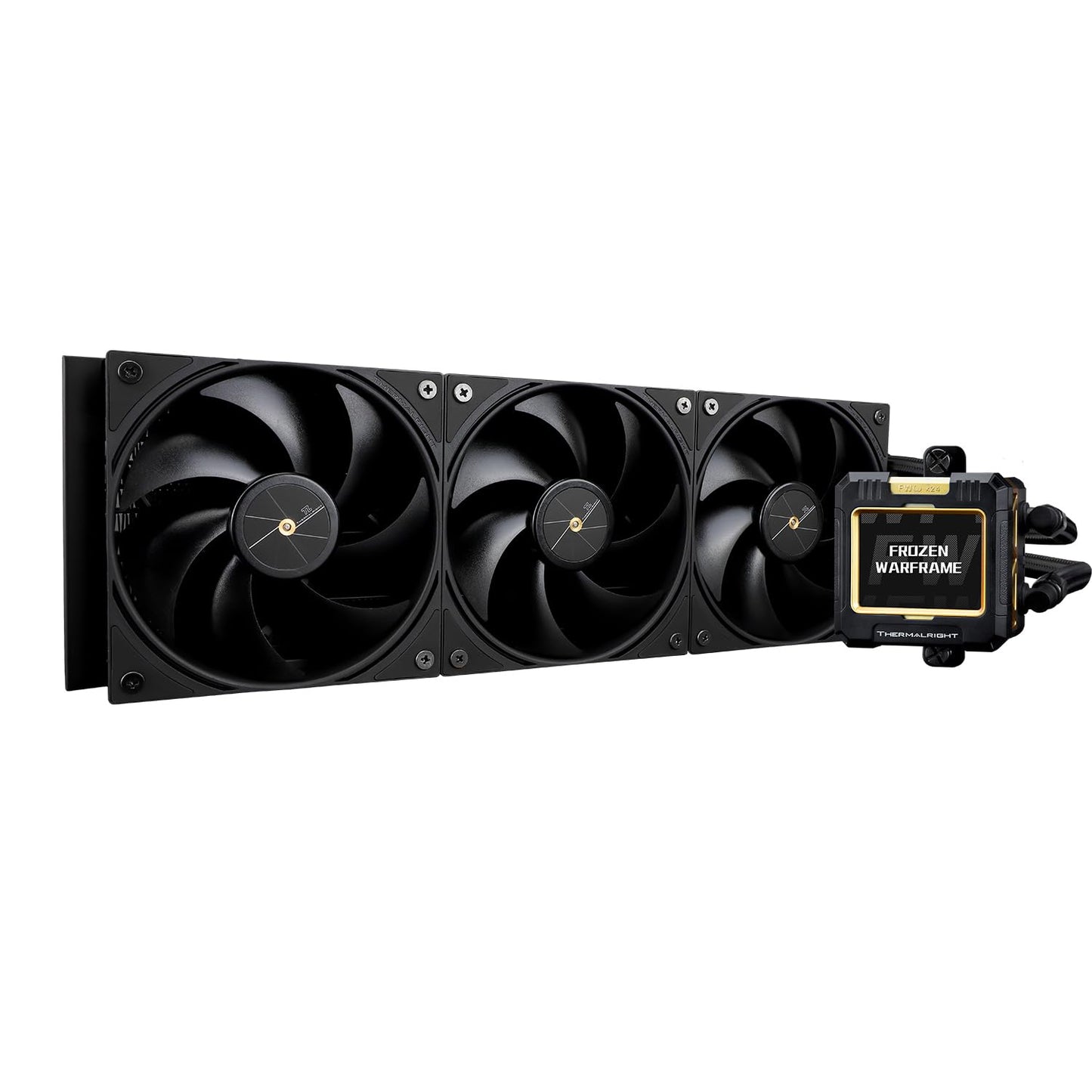 Thermalright FW 360 Black ARGB-360mm AIO CPU Liquid Cooler,IPS LCD Screen with 320 * 240 Resolution,for AM5/Intel LGA1700,‘2.4 inch’Magnet-Absorbent LCD Screen for Images -Black