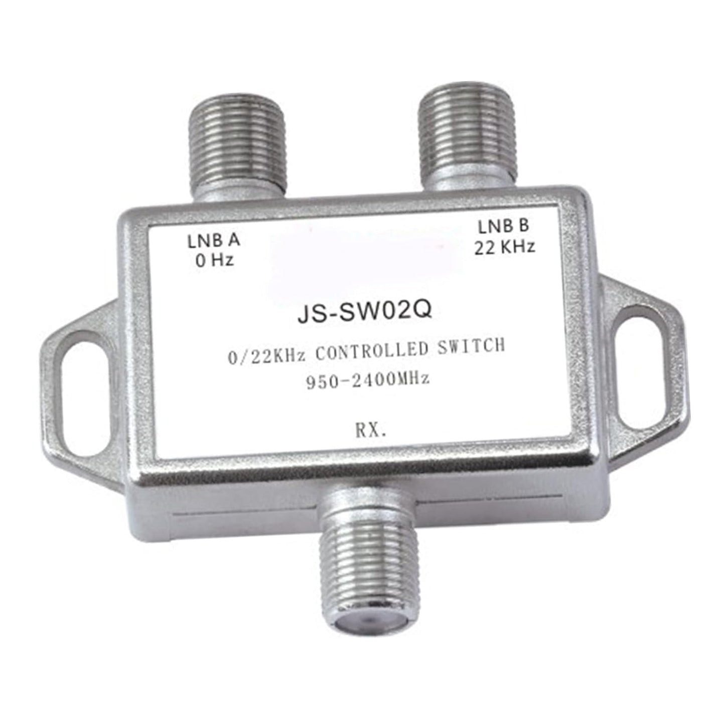 Satellite Switch, 0/22KHz, Compact Zinc Alloy TV Switch, Stable, Professional Easy to Use, Premium Material, for Switching TV Channels