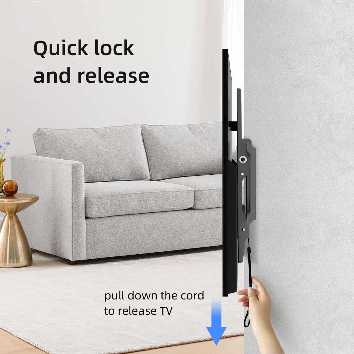 Suptek Tilt TV Wall Mount Bracket for Most 26-60 inch LED, LCD and Plasma TV, Mount with Max 400x400mm VESA and 99lbs Loading Capacity, Fits Studs 16" Apart, Low Profile with Bubble Level