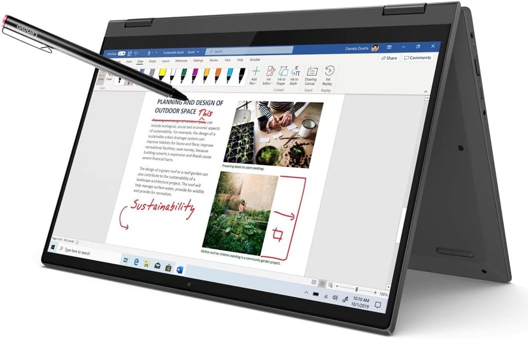 Lenovo Ideapad Flex 5 14'' 2-in-1 Touchscreen FHD Laptop - Intel Core i3-1115G4, 4GB RAM, 128GB SSD, Windows 11 S Mode- Graphite Grey (82HS00R9US), Gray