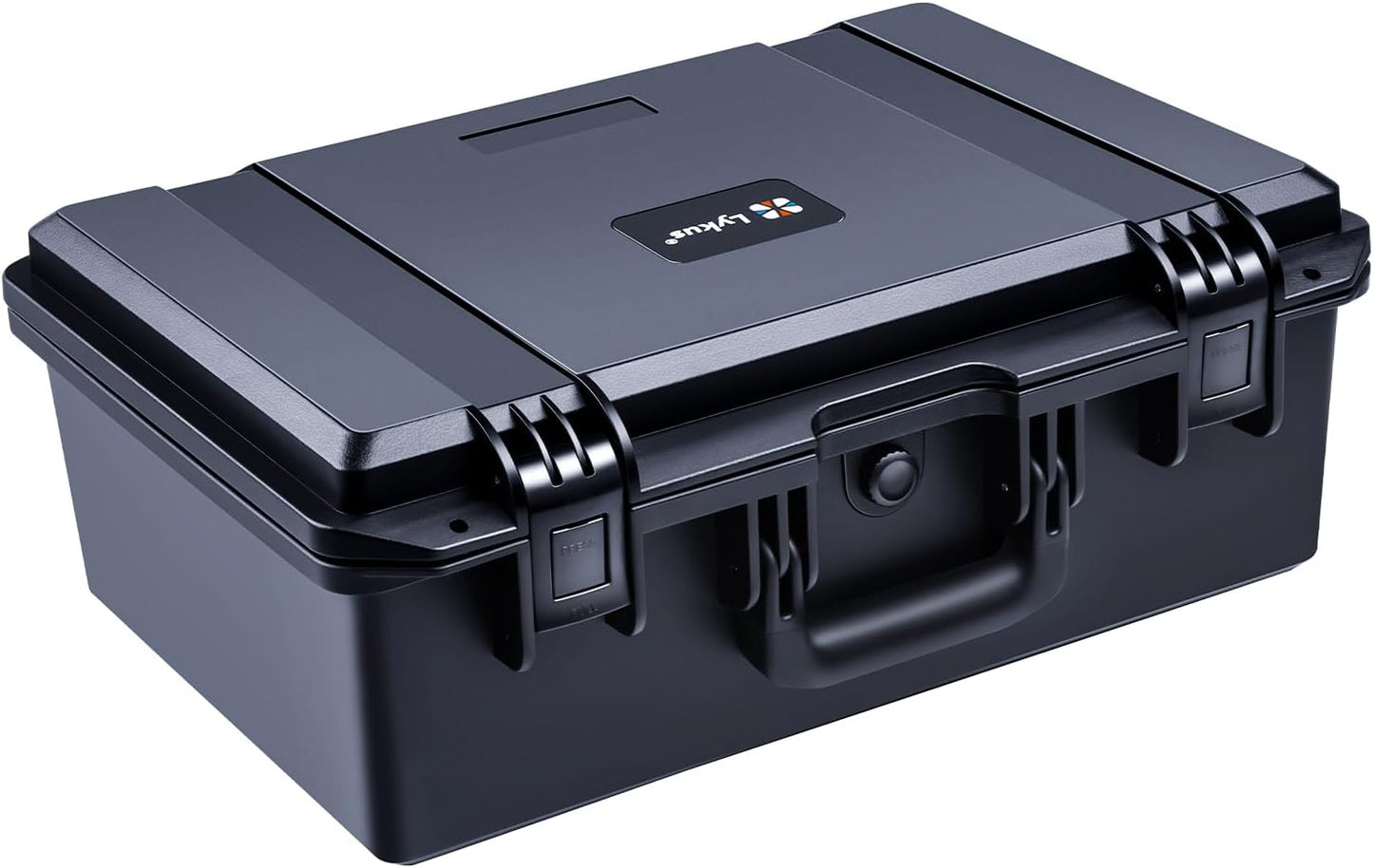Lykus HC-4410 Waterproof Hard Case with Customizable Foam Insert, Interior Size 17.32x11.42x4.72 in, Suitable for up to 16" Laptop,Starlink Mini,Keyboard,Drill,Audio Mixer,mic,Flashlight,and More