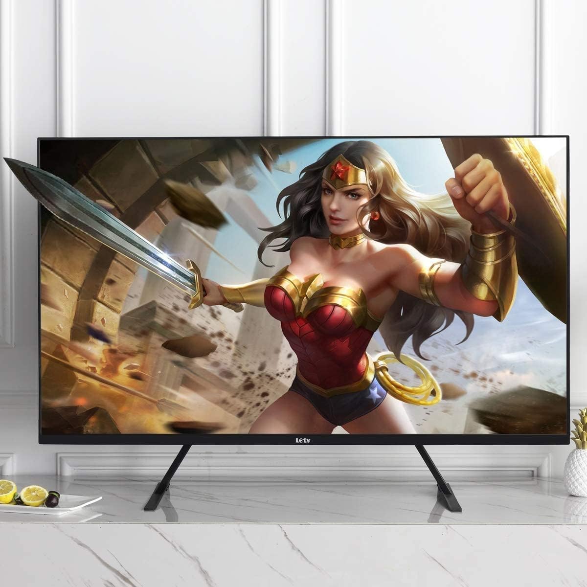 GPlus+ Universal Table Top TV Stand for Most 23 to 75 inch LCD LED Plasma Flat Screen TVs, TV Base Height Adjustable Leg Stand Holds up to 88 lbs/40Kg, VESA up to 800x600mm, LDT03-26L