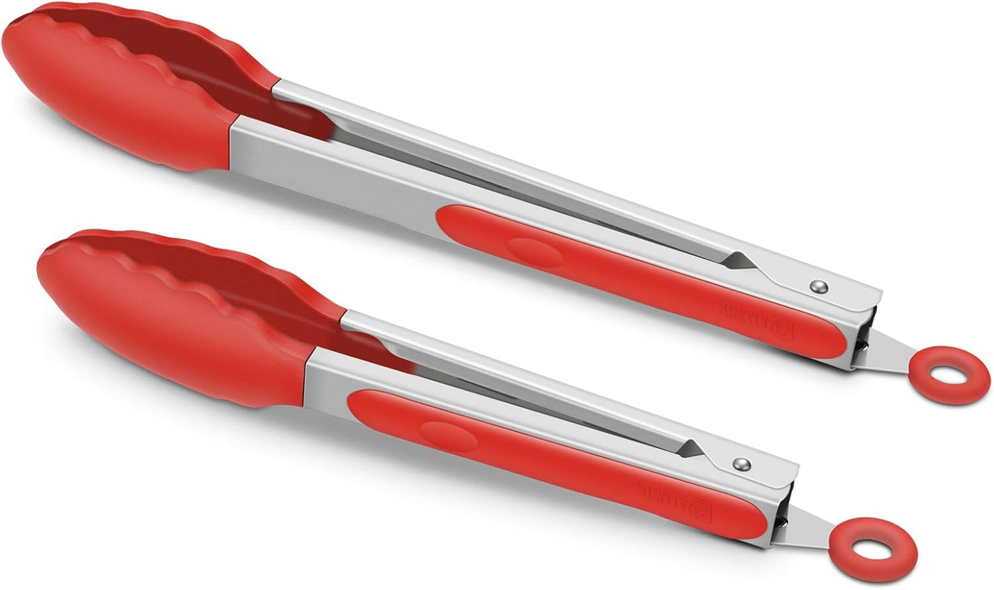 Purilite Select Silicone & Stainless Steel Kitchen Tongs