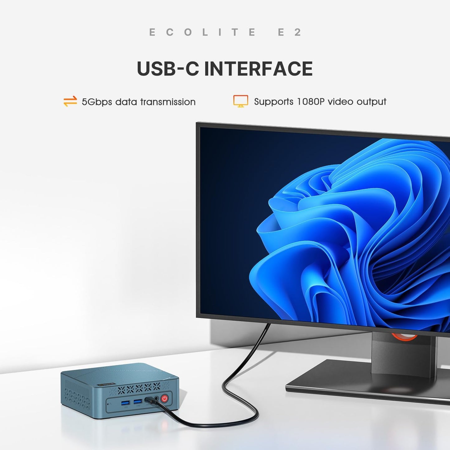 BOSGAME P4 Gaming Mini PC Ryzen 7 5700U 32GB RAM 1TB NVMe M.2 2280 SSD, 11-Pro OS Mini Computers, Micro PC 4K 60Hz Triple Display, HDMI+DP+Type-C, WiFi 6E, BT5.2, PD3.0, Dual 2.5GbE LAN