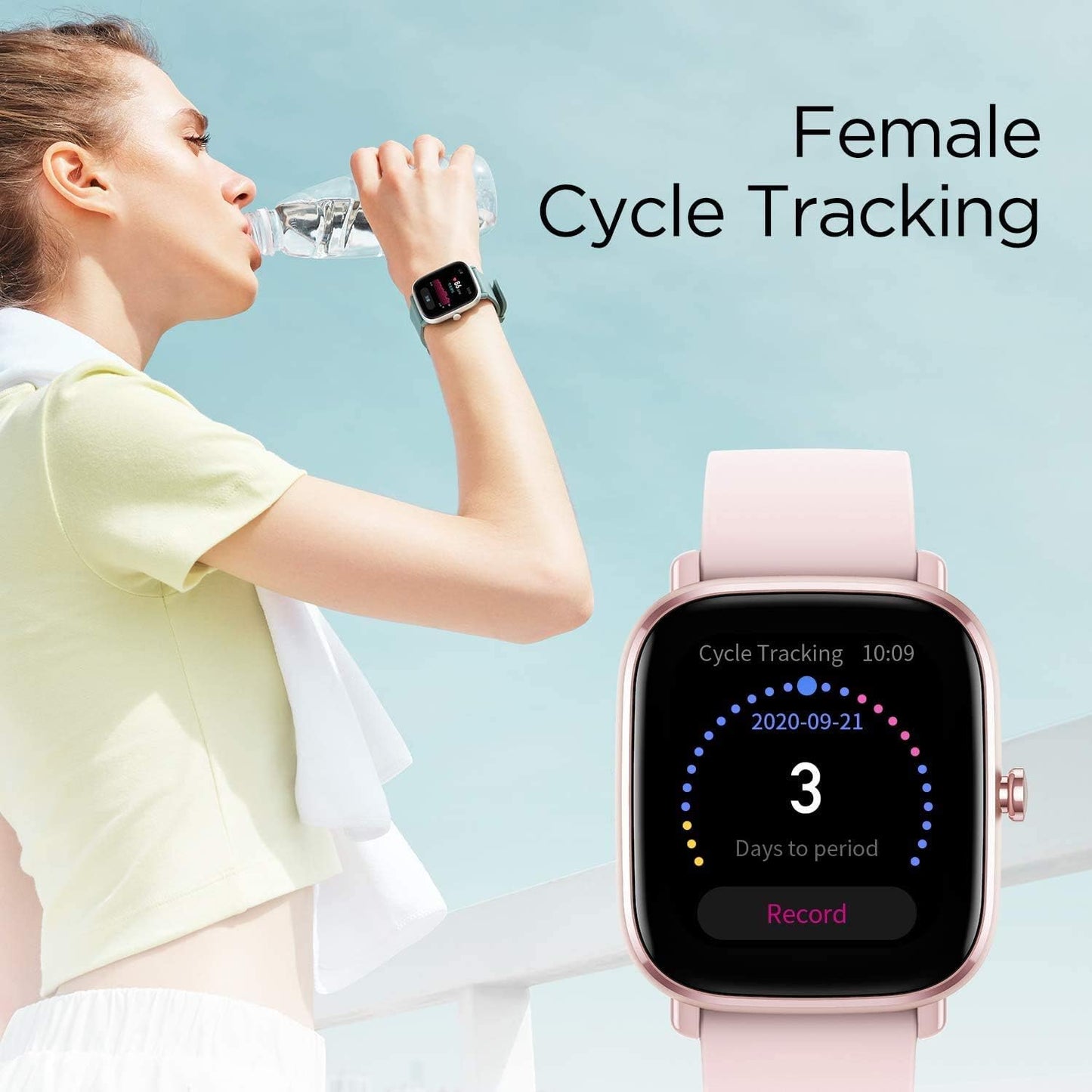 Amazfit GTS 2 Mini in Pink Smartwatch GPS Fitness Tracker for Men Women, Alexa Built-in, 14 Days Battery Life, 70+ Sports Modes, Blood Oxygen Heart Rate Sleep Monitor, AMOLED Screen, 5 ATM Waterproof