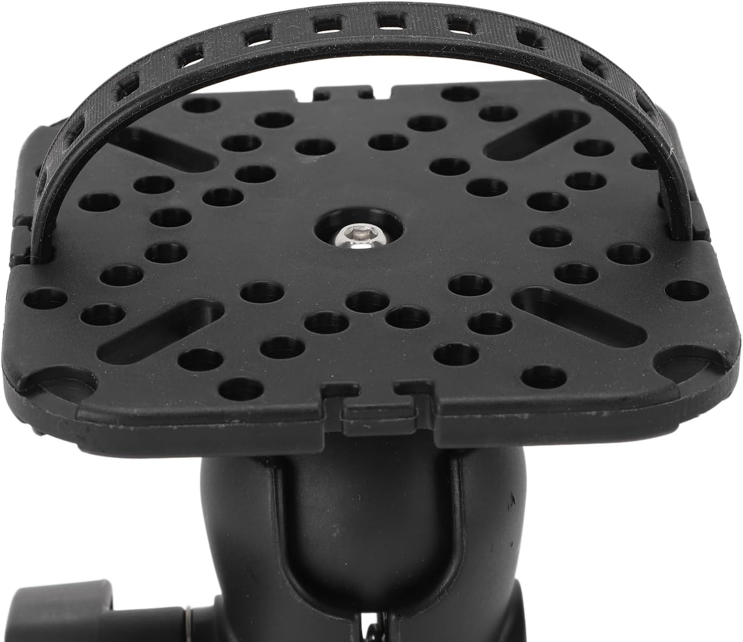 FAUOSWUK Fish Finder Mount Base, Boat Fish Finder Electronics Mount, Nylon Silicone Stable Clamping for Marine Boat Kayak Pontoon Canoe