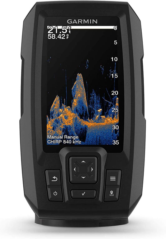 Garmin Striker Vivid 4cv Bundle with Transducer and Protective Cover, 4-inch Color Fishfinder, Vivid Scanning Sonar Color Palettes 010-02550-00 - PuriLite