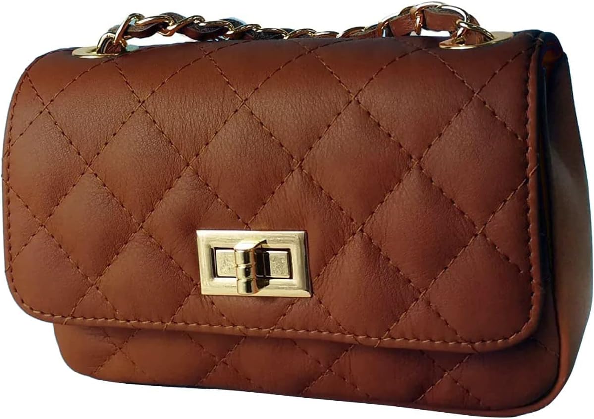 MamaMilano Women/Girls Italian Handmade Genuine Leather Cleo Shoulder Bag/Purse/HandBag/Totebag with Shoulder Strap