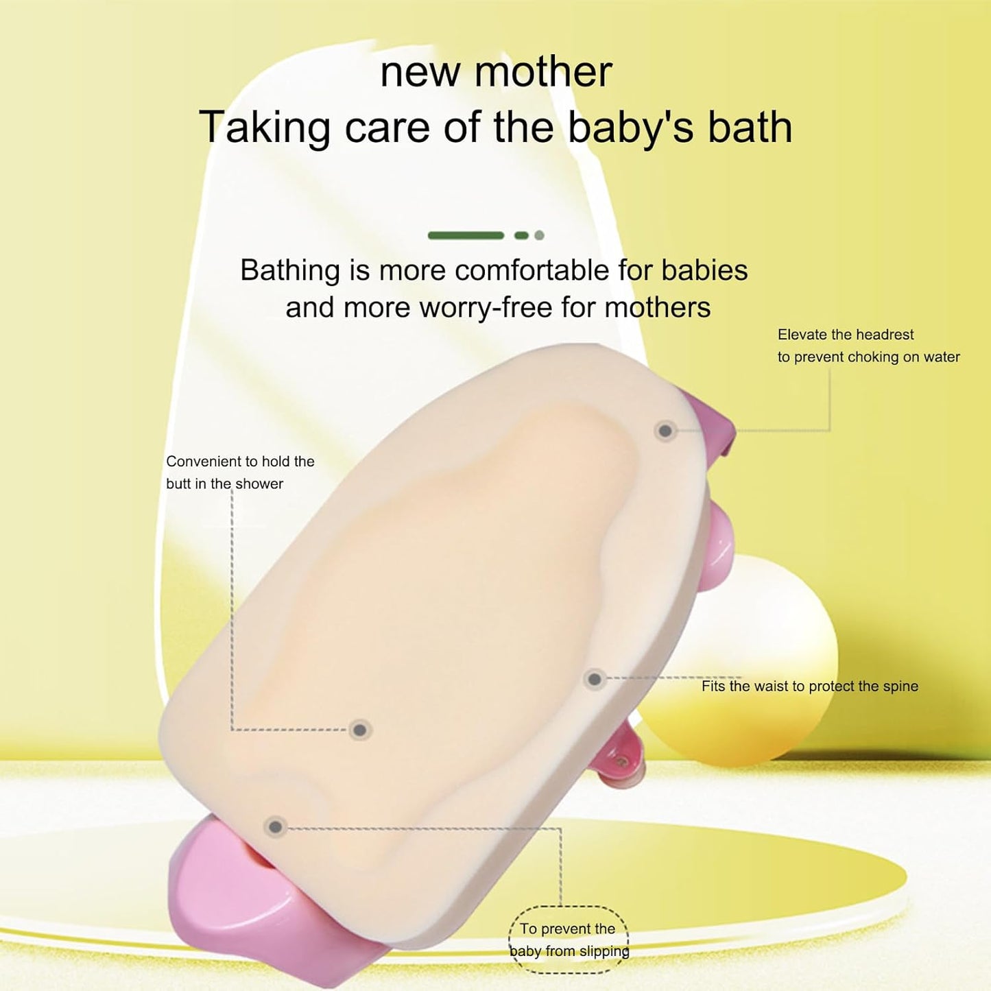 Baby Bath Sponge Mat,Baby Bath Sponge | Baby Bath Sponge, Bath Mat for Baby - Bath Sponge Seat, Bath Mat for Bathtub, Bath Pad