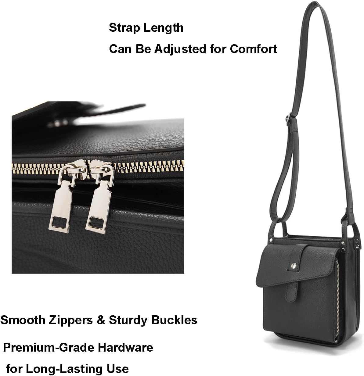 Lexiyat Crossbody Purses for Women Trendy Cell Phone Bag Leather Shoulder Handbags with Card Slots - PuriLite