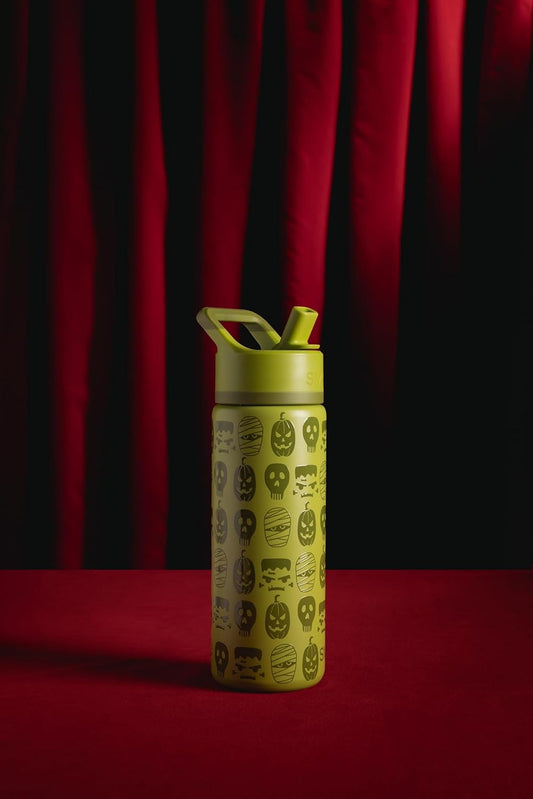 Simple Modern Halloween Kids Summit Water Bottle with Straw Lid | 18oz Stainless Steel Cup Insulated Tumbler for Boys, Girls, School | Monster Mash - PuriLite