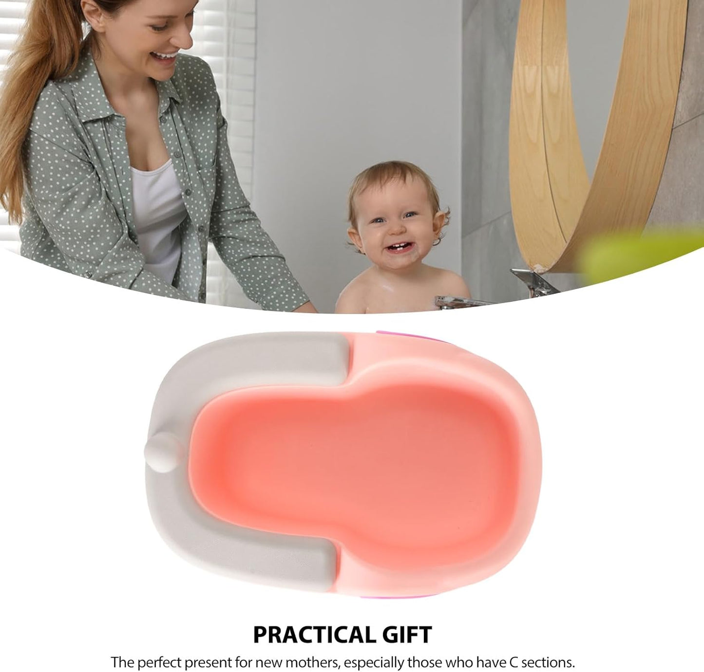 27 X 41.5 X 18.5cm Baby Butt Washing Basin Children Butt Wash Basin Baby Boys and Girls Butt Bath Washing Seat Portable Lightweight Washing Basin for Newborn Infant Toddler