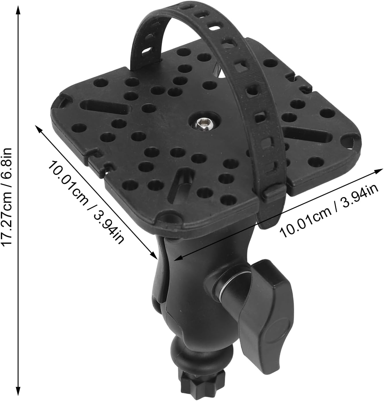 Fish Finder Mount Base, 360° Rotation Ball Mount Fish Finder Bracket Universal Marine Electronic Fish Finder Mount Accessories for Marine Boat Kayak, for