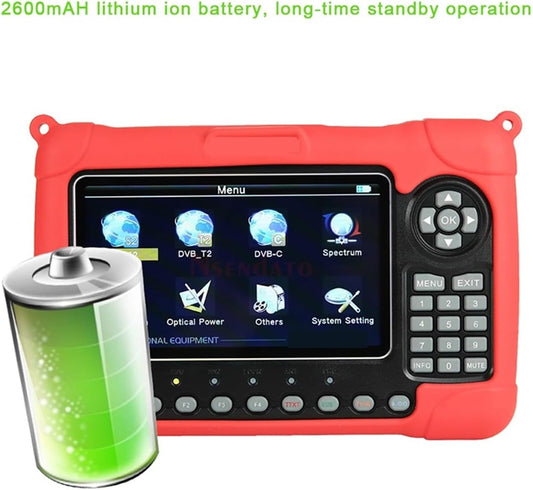 WS6980 DVB-S2 DVB-T2/C Satellite Sat Finder Meter 7 Inch Satellite Signal Spectrum Analyzer for Dish Network Directv - PuriLite