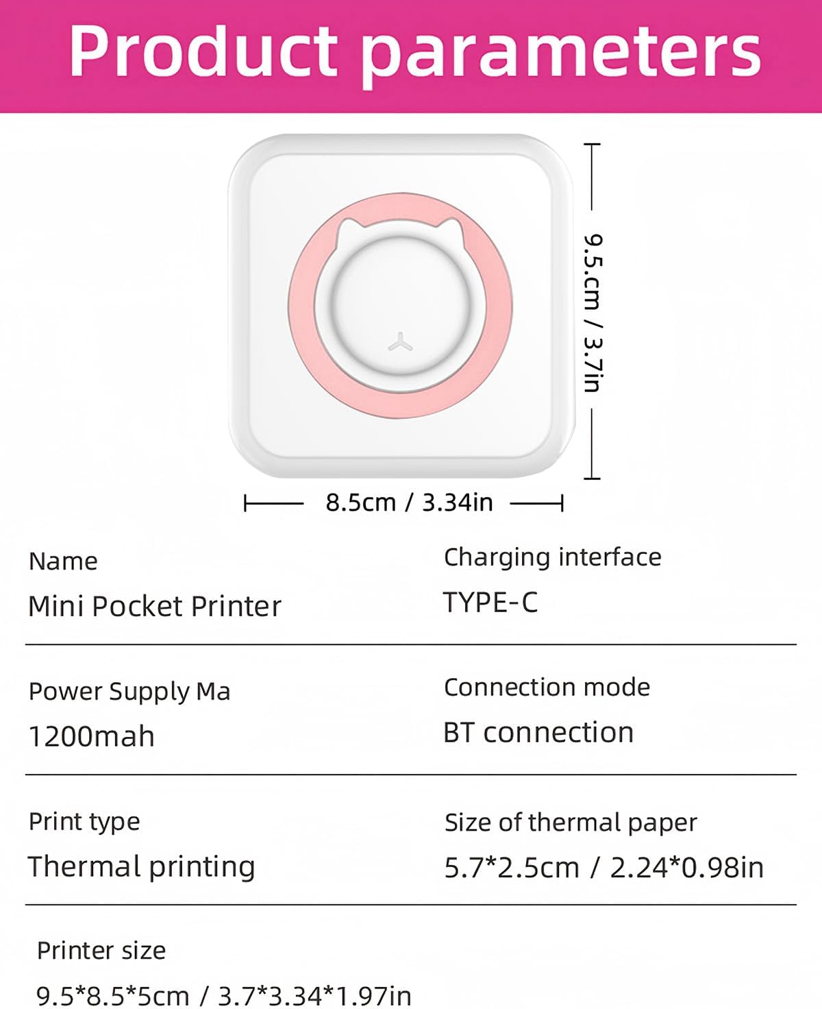 Label Maker - Mini Portable Sticker Printer with 13 Rolls Self-Adhesive Thermal Papers, Labeller Machine for Home Office Study Business Texts Journal, Blue