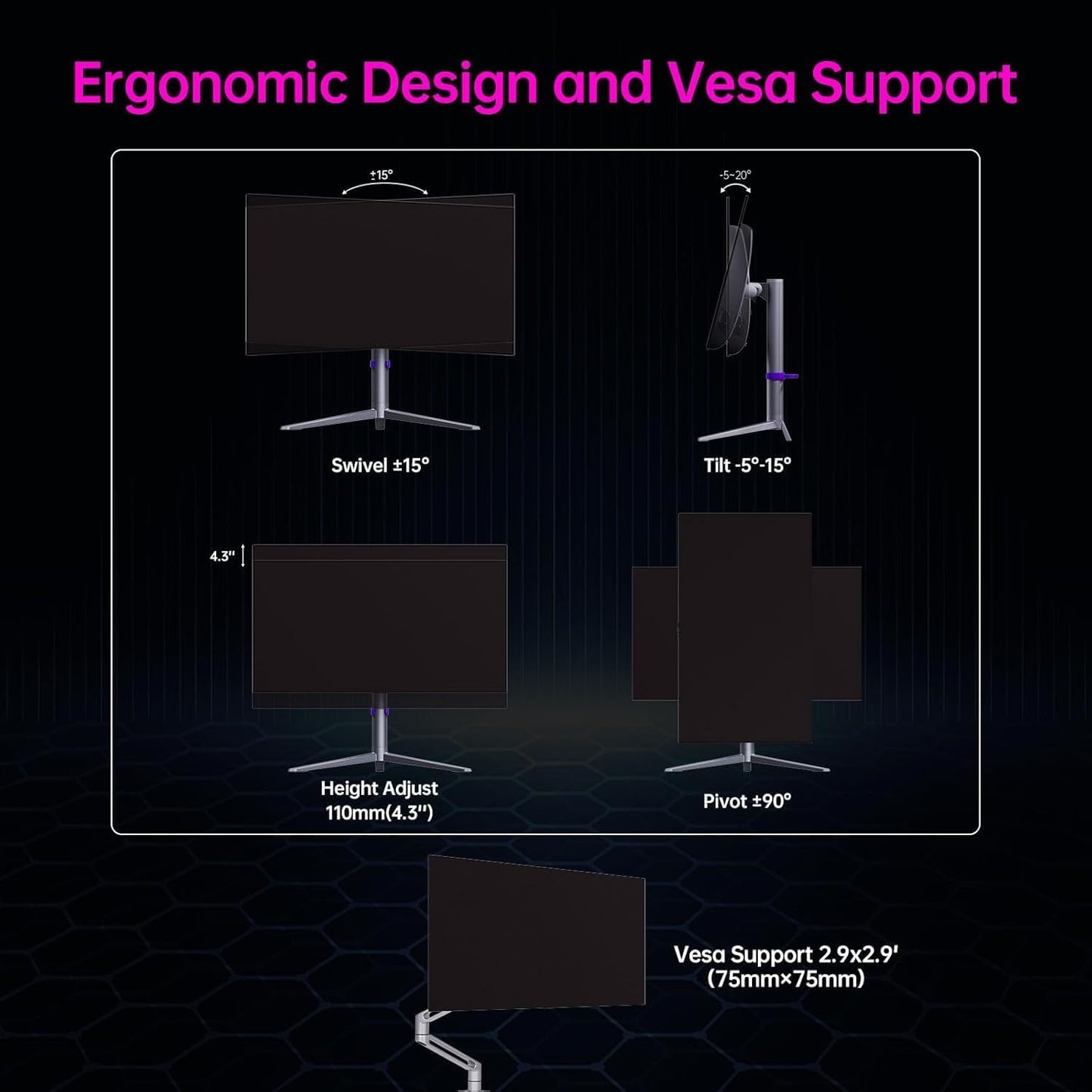 KTC 32 Inch 2K Computer Monitor, IPS 1440p Monitor with Ultra-Thin Bezels, HDR10, Freesync/G-sync, HDMI/DP Ports, Tilt Adjustable, Eyecare, Ideal for Business, Office, and Casual Gaming