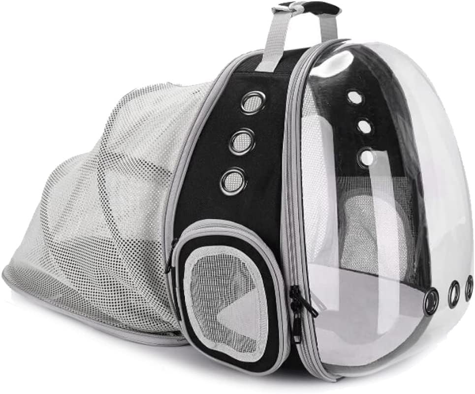 Cat Backpack Carrier Pet Dog Expandable Carriers Bag with Space Capsule Clear Bubble Window for Kitten Small Puppy and Bunny Cats Travel Hiking Walking Outdoor Use