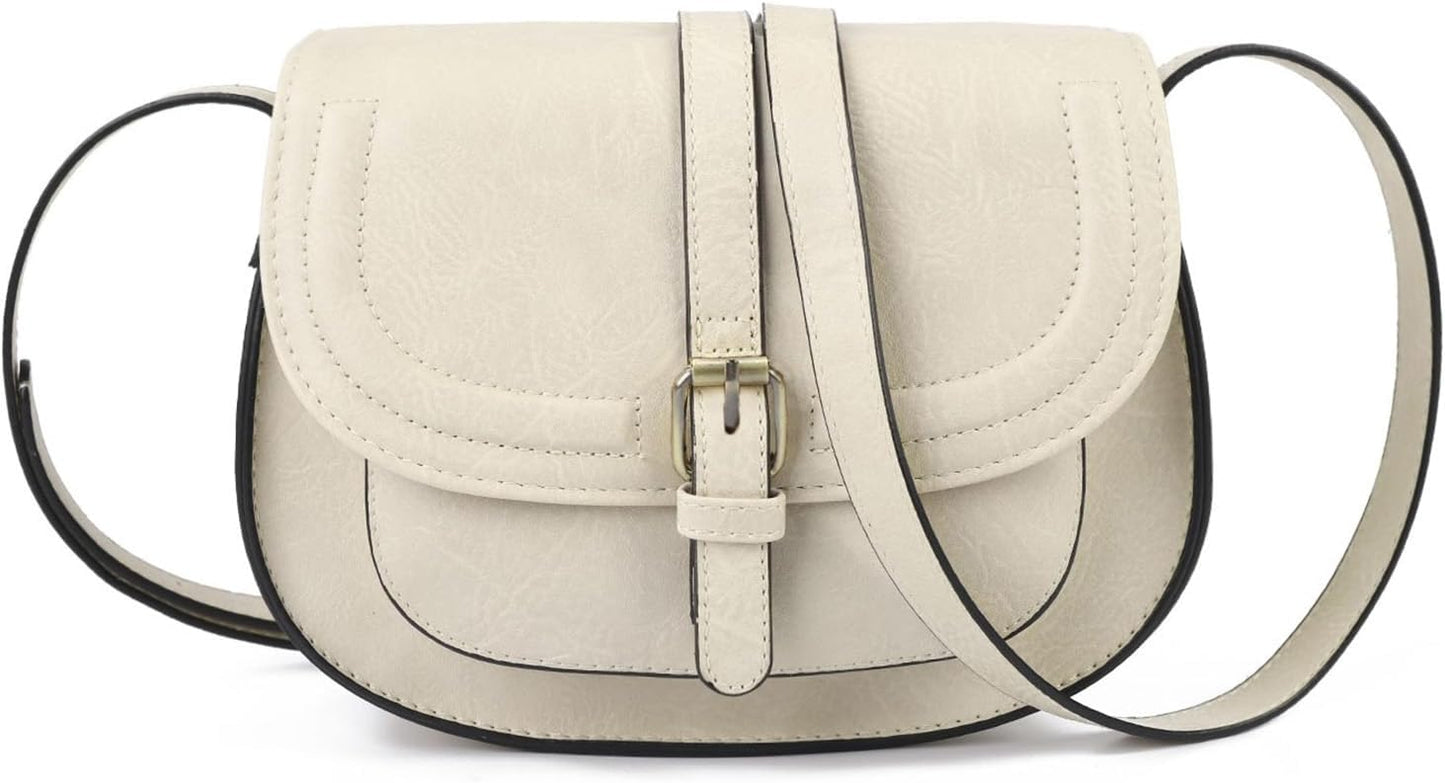 Crossbody Bags for Women Small Over the Shoulder Saddle Purses and Boho Cross body Handbags,Vegan Leather