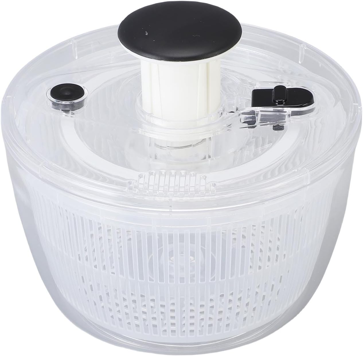 Vegetable Washer Dryer, Salad Spinner Anti Slip Base Home (Large 24x24cm / 9.4x9.4in)
